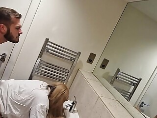 Tabbyanne Fucked hard in bathroom and pussy creampied dirty gym milf leaks cum on floor bradford slu