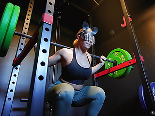 Hard Fuck in the Gym Squat Rack