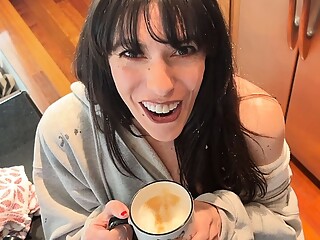 Can&#039;t Even Make My Morning Latte Without My BF Cumming All Over Me (Freeuse Facial)