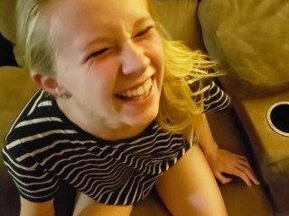 Step Sibling Porn Almost Caught By Parents As We Cum POV!!