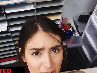 Topless Protestor Kitty Valance Gets Her Hairy Latin Pussy Drilled By Perv LP Officer - Shoplyfter
