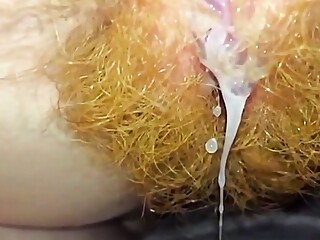 Hairy Redhead Creampie In Slow Motion