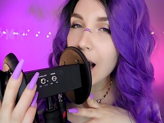 Kitty Klaw Asmr - Purple - Licking & Mouth Sounds