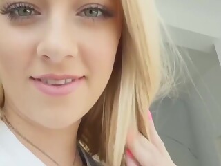 Riley Star - Hot blonde teens fight over my big cock. Cum on face
