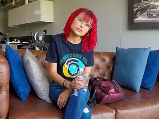 Petite Innocent Red Head Latina Casting BJ and Wet Pussy Fuck Facial