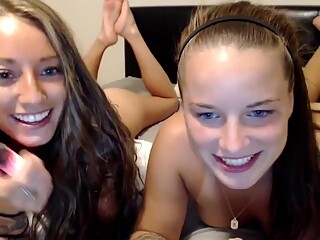 Two Girls Playing The Bondage Game On Cam