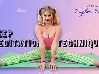 Frisky blonde cutie Taylor Blake is ready to have fun with you in virtual reality