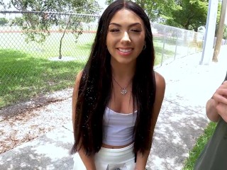 YNGR - Nervous Hottie Bianca Bangs Tries Out Herself Out In Porn For the First Time
