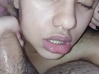 ASMR of the bitch&#039;s mouth sucking me and licking the bottom of my hard cock