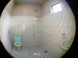 Big Natural Tits Milf Shower in bathroom - hidden Camera