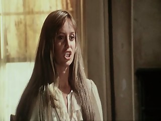 Susan George dropping her dress and touching a guy and