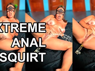 EXTREME SQUIRTING ANAL ORGASM. HUGE SQUIRT ANAL SOLO MILF. MASSIVE SQURT BIG ASS.
