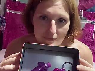 Warming Mommy&#039;s Tight Little Asshole up with Gaping and Fingering Before Using Anal Beads f