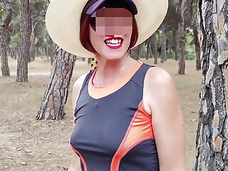 Dogging in Outdoors - Miss Filia Enjoy a Blowjob and a Cumshot - Risky Sex Exhib of Spanish MILF Suc
