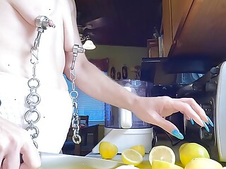 Longpussy, just making some lemonade in the kitchen with my Floppy Little Tits.