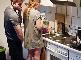 Hardcore Fucking My Teen Stepsister Before The Party Guests Arrive And They Almost Caught Us