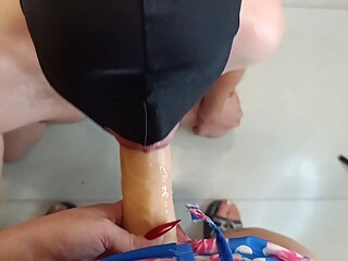 POV. Suck, suck deeper, my strap-on, be my submissive bitch