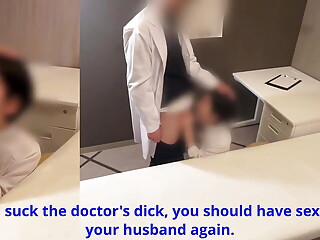 Husband, I&#039;m Sorry, Nurse&#039;s Wife Is Trained to Dirty Talk by Doctor in Hospital #1