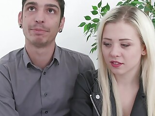 Guy Fucks Anna Rey and Cums in Her Mouth While Her Cuckold Watches It All