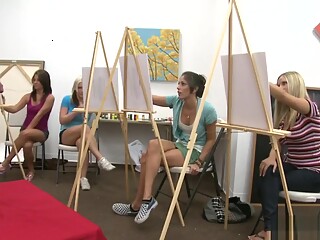 Painting Class Gets A Little Hot!