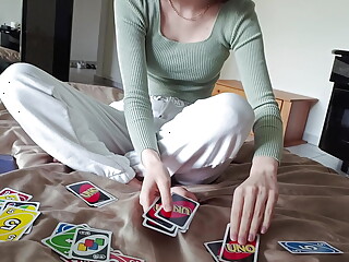 My StepSIS come to me without panties and lost her virginity in UNO...