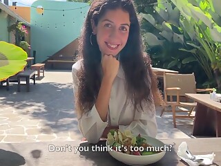 Katty West - I Asked A Friend To Cum On My Face In A Cafe So I Could Eat Food With Sperm - Public Cu