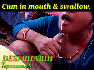 Indian Cum in mouth &amp; swallow.