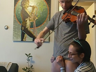 Trying To Practice Violin