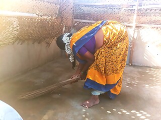 Indian step sister village home cleaning sex