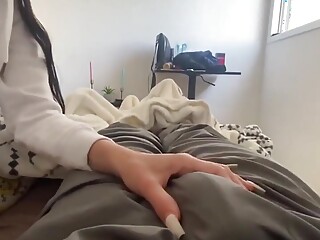 Unexpected Hand Job, Blow Job and on Face Cumshot.