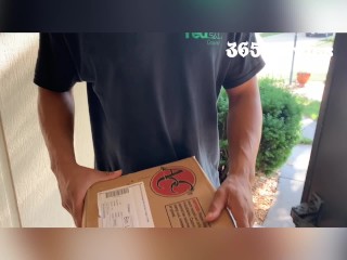 Package Delivery Driver Gets Lucky & Fucks Cops Wife (Married Cheating Blonde Cougar Milf Wants 