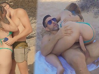 Hot White Bubble Butt Portuguese Gets Picked up in the Beach