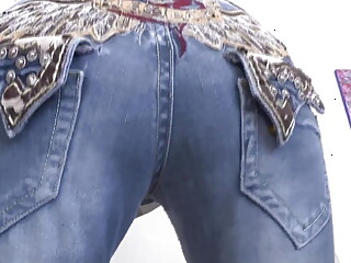 Pamper My Jeans Butt and Jerk off at the Same Time