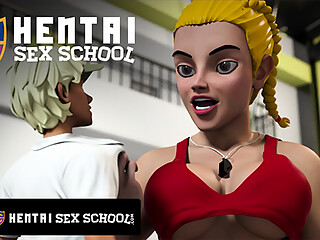 HENTAI SEX UNIVERSITY - Hentai Student Eats Out His Teacher's Perfect Pussy Until She Orgasms!