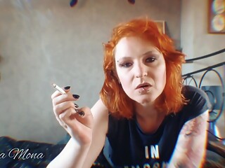 Casual Smoking Rock Chick