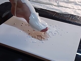 Compilation - Liquid Art Paint Pouring Over Feet