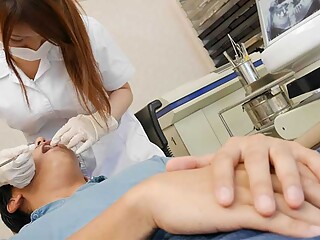 Yume Mizuki is a dentist and her patient&#039;s cock is too hard to ignore - JapanHDV