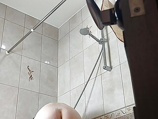 Forgot to close the shower door, milf hairy