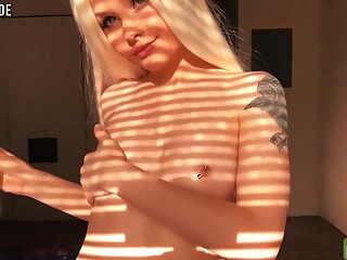 Beautiful Blonde Petite Model Oils Up Boobs Ass Pussy Feet - Relaxing Body Worship - Foot Fetish