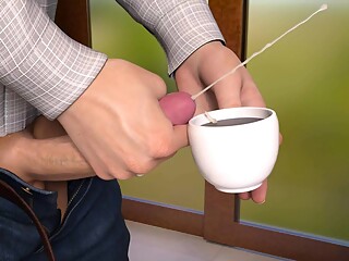 Nursing Back To Pleasure Cup Of Coffee Filled With Cum For The Milf To Drink Ep 54