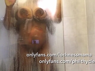 Lochnessmama Sucking Dick In Shower Big Titty Teasing