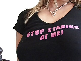 This nasty housegirl loves to apply strawberry yogurt on her big tits