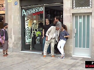 Public ballgagged slut fucked and whipped in front everyone
