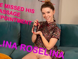 Lina's Massage Client - Solo Amateur Striptease Oil and Masturbation