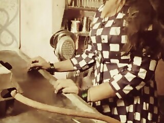 Indian wife fucking in kitchen