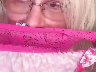 Pink Panty Stuff in Both Holes for Tom