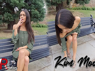 Kim Model - Park Bench; Softcore with Hot Pornstar